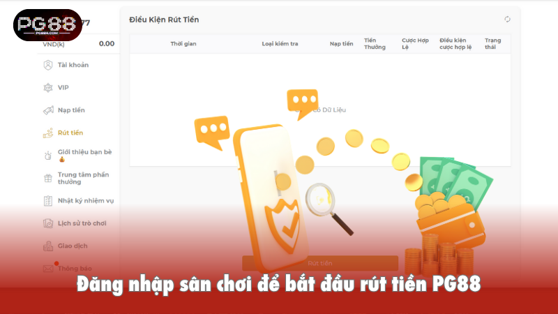 Đăng nhập sân chơi để bắt đầu rút tiền PG88